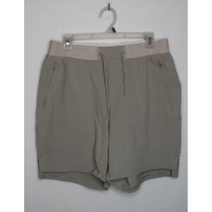 Lululemon License To Train Shorts Men's Large Taupe Linerless Athletic LM7APYS
